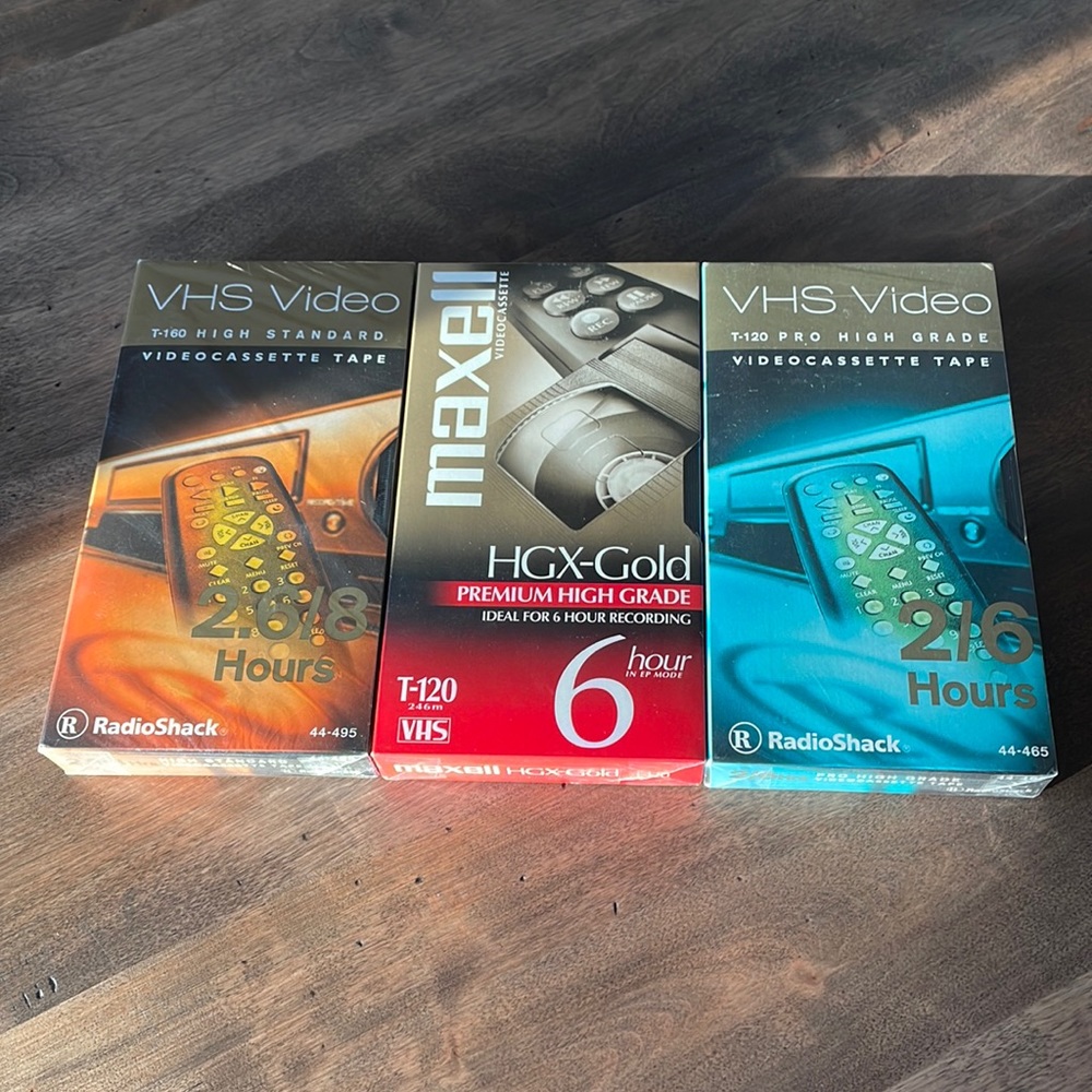 VHS tapes new, unopened